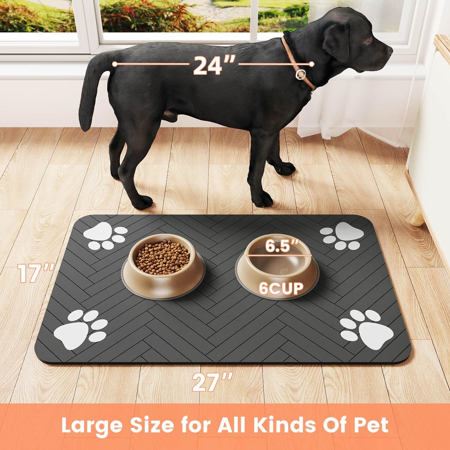 Pawzivo Absorbent Pet Feeding Mat